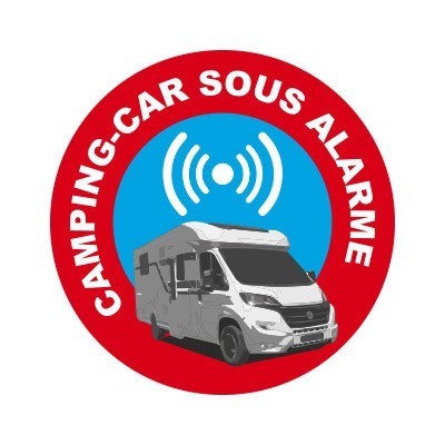 Stickers alarme camping à l'unité autocollants pour camping car - ref  240521 - Stickers Autocollants personnalisés