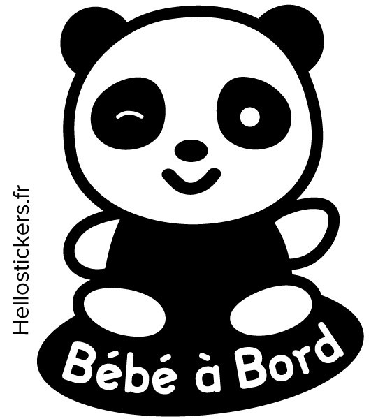 Autocollant Bebe A Bord Panda Stickers Pour Voiture Ref b Stickers Autocollants Adhesifs Etiquettes Et Lettrages Adhesifs Personnalises En Ligne Pour Particuliers Et Professionnels