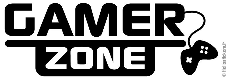 Sticker autocollant Gamer Zone, 100% Gamer - adhésif pour portes,  ordinateur portable mac ou pc - Stickers Autocollants personnalisés