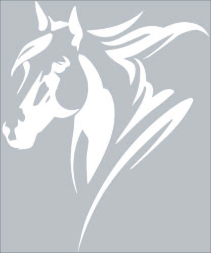 Autocollant tête de cheval équitation pour voiture, ordinateur - ref 010519  - Stickers Autocollants personnalisés