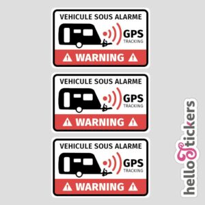 Alarme camping car logo 28 Détection alarme sonore autocollant adhésif  sticker