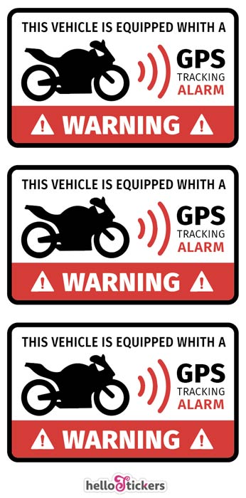 Sticker alarme camping car GPS tracking véhicule sous alarme - lot de 2 -  ref 220320 - happystickers