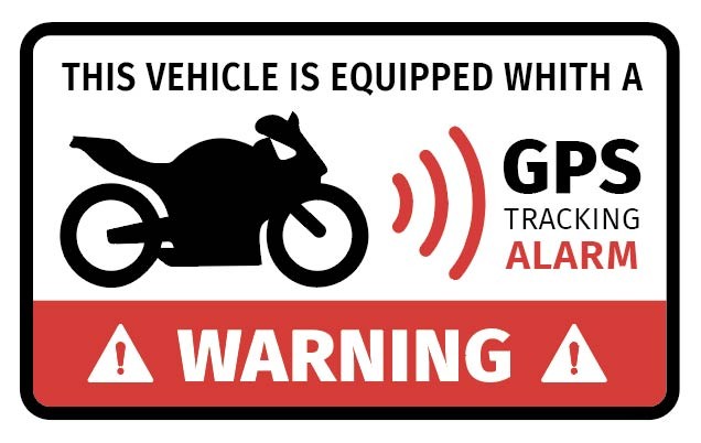 Lot de 3 stickers autocollants alarme pour motos ou scooter GPS tracking  Alarm - Stickers Autocollants personnalisés