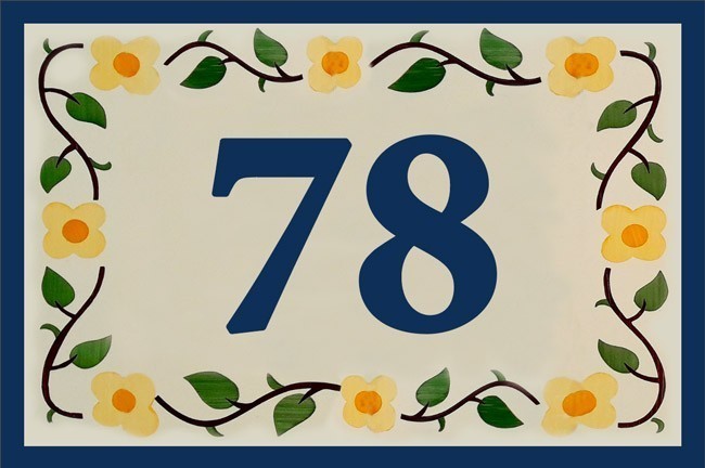 Stickers autocollants numéro de rue chiffres personnalisés faïence