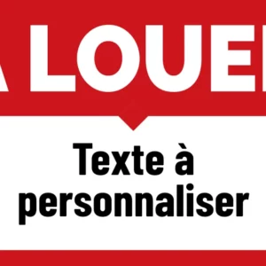 sticker A Louer avec texte personnalisable autocollant 200924