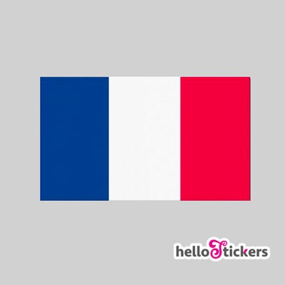 Sticker drapeau de la France - ref 161221 - Stickers Autocollants  personnalisés