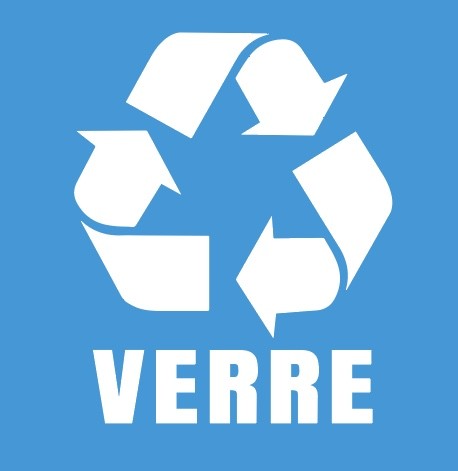 sticker recyclage verre autocollant pour poubelles - Stickers Autocollants  personnalisés