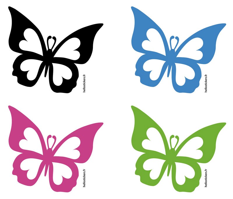 Sticker Papillon - Autocollant Papillon
