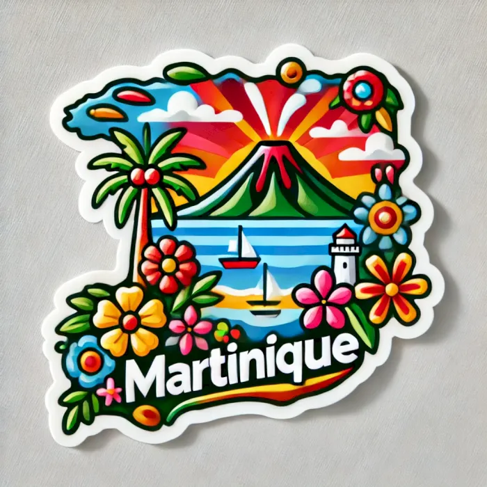 sticker ile de la Martinique DomTom autocollant - ref 020724