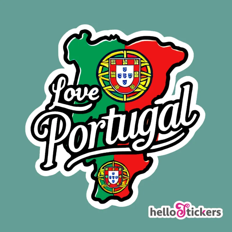 Sticker Portugal I Love autocollant